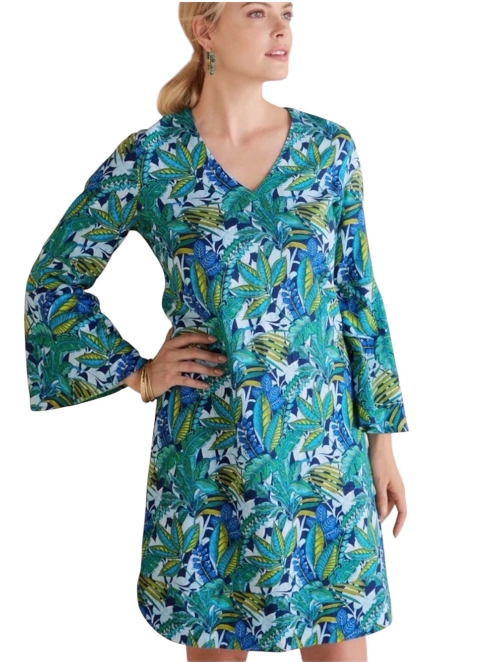 Soft Surroundings Soleil Linen Blend Dress